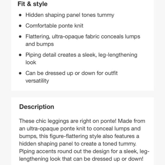 Assets by Spanx Ponte Shaping Leggings - Picture 8 of 8